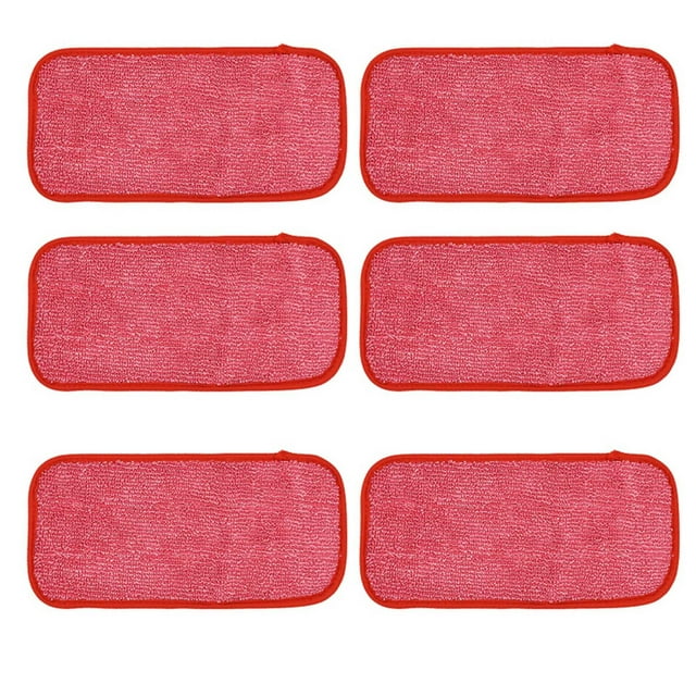 Flat Mop Cloth Cover Replacement Head for Floor Cleaning – Mop Head Accessory Compatible with Flat Mop System for Efficient and Dirt Removal 6PCS