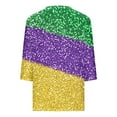 thumbnail image 5 of Bcresic Mardi Gras Shirts for Women 3/4 Sleeve Mask Graphic Blouse Carnival Themed Tees Party 3D Print Tunic Tops Funny Gifts Parade Tshirt Blouses Clothes,#14_Mardi Gras_Green,3X-Large, 5 of 5