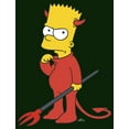 thumbnail image 2 of Men's The Simpsons Devil Bart Graphic Tee Dark Green 2X Large, 2 of 5