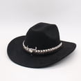 thumbnail image 4 of Eosunjian Cowboy Hat Polyester Lightweight Cowboy Hat Cowboy Hat for Women Men Brim Western Style with Bull Head Band Decoration Lightweight for All-day, 4 of 8