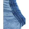 thumbnail image 5 of KIDSCOOL SPACE Kid Girl,Ruffled Elastic Waist Wide-Leg Denim Jeans Pants,Light Blue,7-8 Years, 5 of 7