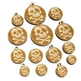 thumbnail image 1 of Pirate Skull and Crossbones Jolly Roger Wood Mini Charms Shapes DIY Craft Jewelry - With Hole - 12mm (26pcs), 1 of 7