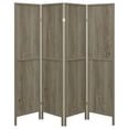 thumbnail image 4 of Deepika 4-Panel Room Divider Folding Screen Grey Driftwood, 4 of 8