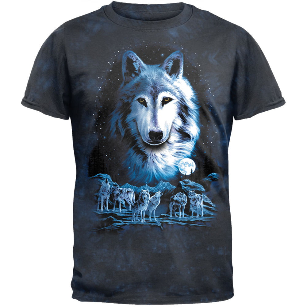Night Of The Wolves Tie Dye T-Shirt - Walmart.com