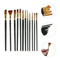 thumbnail image 3 of CCOCC 12Pcs Professional Nylon Paint Brush Set for Painting with Comfortable Black Handles, 3 of 7