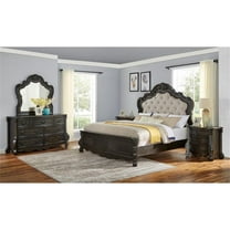 Pemberly Row Rhapsody Multi-step Molasses Queen 5-Piece Wood Panel Bedroom Set