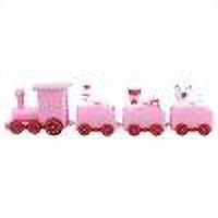 Juego de tren de Navidad Hermoso adorno navideño Juguete Regalo para niños Decoración del hogar (Rosa)
