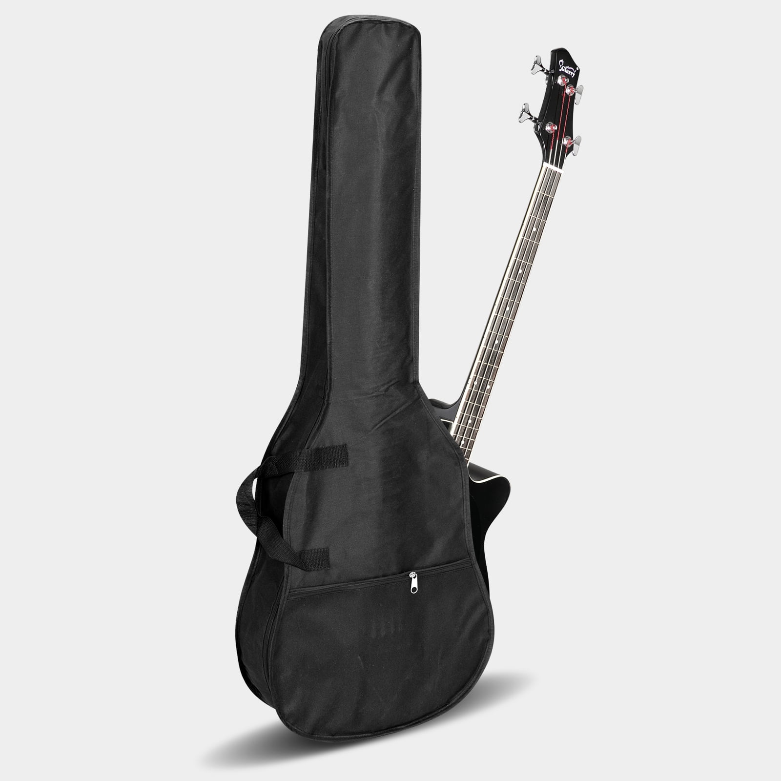 Glarry Acoustic Electric Bass Guitar, Full Size 4 String w/ 4-Band Equalizer, Padded Gig Bag, Black