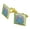 Gold, variant on Sesame Street Cookie Monster Om Nom Nom Square Cufflink Set - Silver or Gold