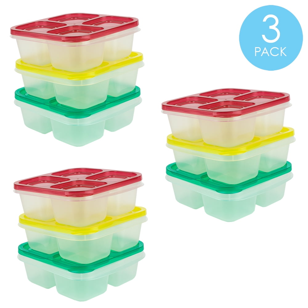 colored plastic food storage containers