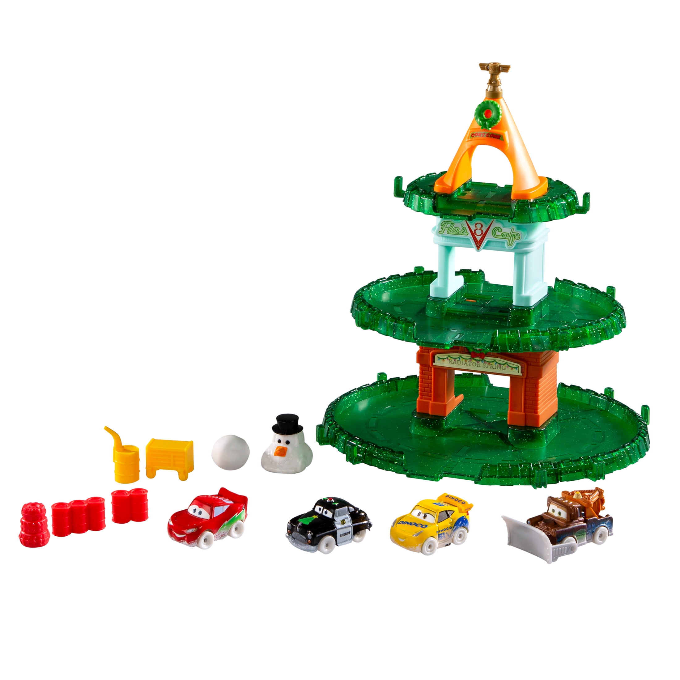 Disney Pixar Cars Minis Advent Calendar with 24 Pieces, Surprises Include 4 Mini Toy Cars