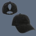 thumbnail image 2 of ZQUUVOU Unisex Couple Denim Baseball Cap Vintage Washed Classic Dad Hat Sun Protection Outdoor Streetwear Fashion Black, 2 of 6