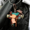 thumbnail image 6 of SIEYIO Western Horse Saddles Keychain Western Car Interior Keychain Accessories for Key, 6 of 21