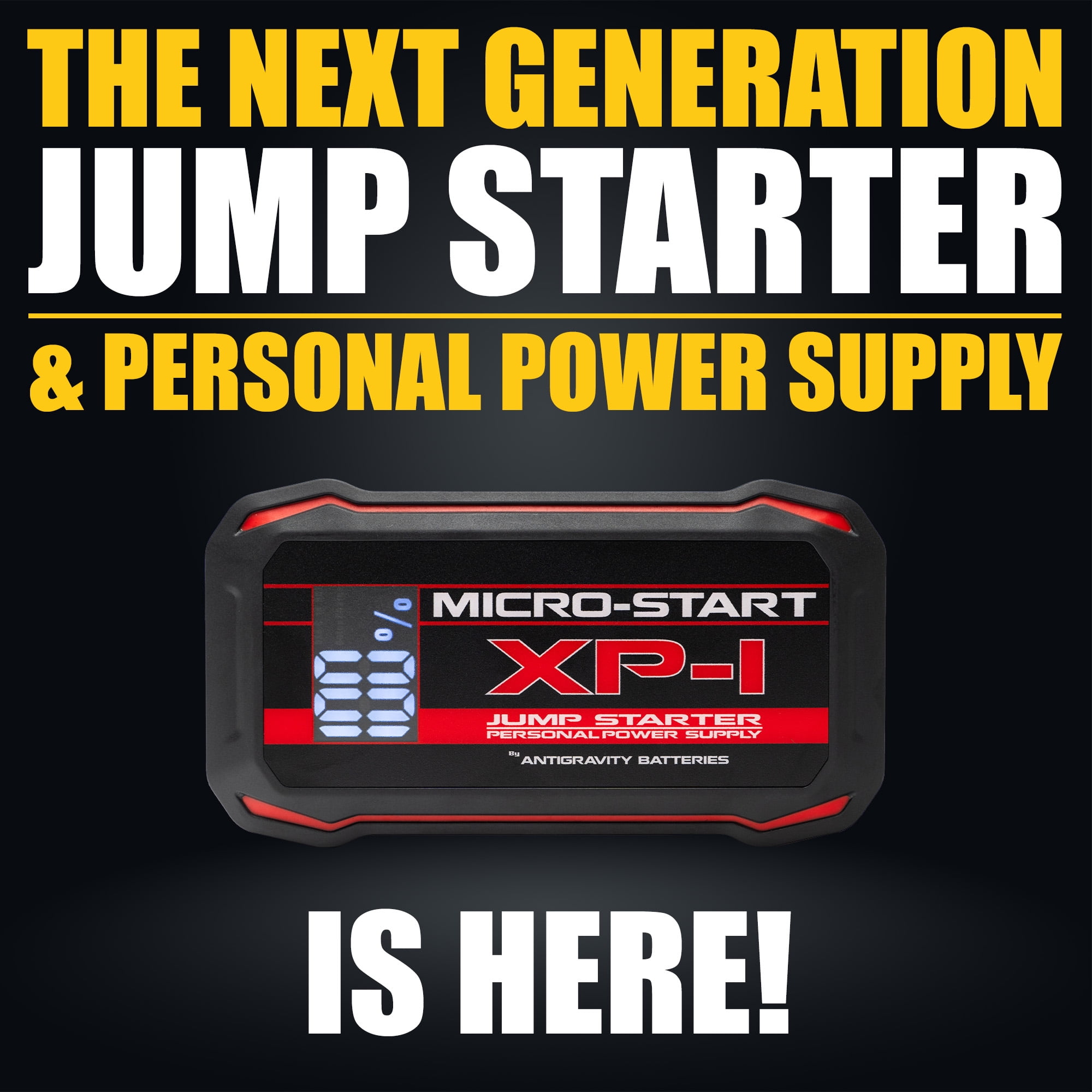 Antigravity XP-1 Jump Starter 2000 Peak Amps, 12V Lithium Car Battery Booster & Portable Power Bank, 12,000mAh with USB-C PD 30W