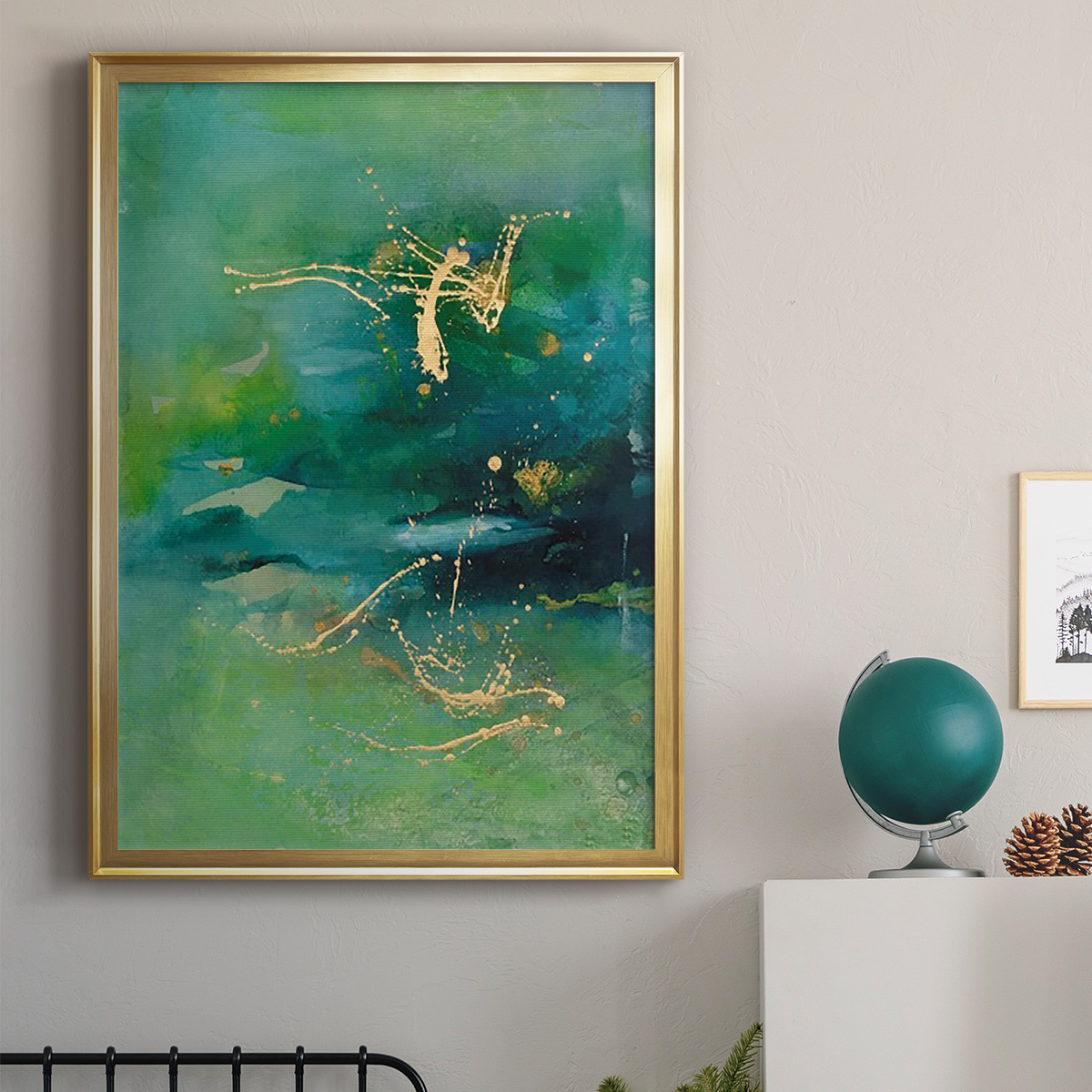 Peaceful Diptych II Premium Framed Print, in Gold, Black, or Silver - Ready to Hang