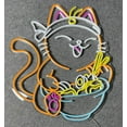 thumbnail image 4 of Glowneon Lucky Cat Ramen Noodles Neon Sign, Ramen Food Led Decor, 4 of 4