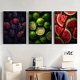 thumbnail image 5 of Deliciosas frutas frescas, fresas, sandías, arándanos, decoración de cocina, póster, pinturas en lienzo, imágenes artísticas de pared, decoración del hogar, 5 of 5