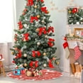 thumbnail image 4 of FMSHPON Christmas Texture Xmas Christmas Tree Skirt Stand Mat for Holiday Party Decoration Indoor Outdoor 48 inches, 4 of 6