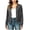 Gray, variant on Women's Solid Color Zip-Up Jacket – V-Neck Thumbhole Cuff Workout Top