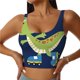 thumbnail image 1 of Fotbe Dino Playing Roller Skate Sujetador Deportivo Largo sin Aros para Mujer con Almohadillas y Soporte Medio, Transpirable y Absorbente, Camiseta Tipo Chaleco o Tank Top-XX-Large, 1 of 8