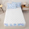 thumbnail image 4 of Homewish Blue Sealife Kids Zipper Full Size Comforter Sets with Fitted Sheet and 2 Pillowcases, Cute Marine Starfish Zipper Bedding Set, Reversible, 4 Pieces, 4 of 6