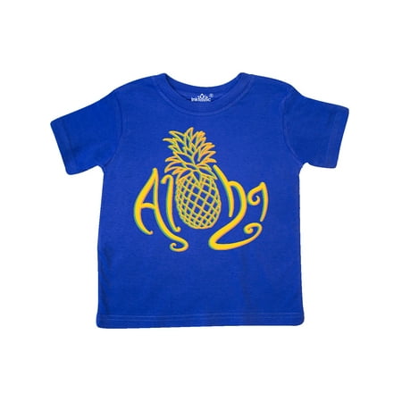 

Inktastic Aloha- with multicolor yellow pineapple Gift Toddler Boy or Toddler Girl T-Shirt