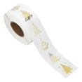 thumbnail image 2 of 500Pcs Christmas Tree Stickers,Christmas Stickers Roll,6 Styles Gold Foil Designs Self Adhesive Decoration Round Labels for Tree,Snowflake,Presents,Cards,Envelopes - 1 Inch Holiday Seal Tags, 2 of 9