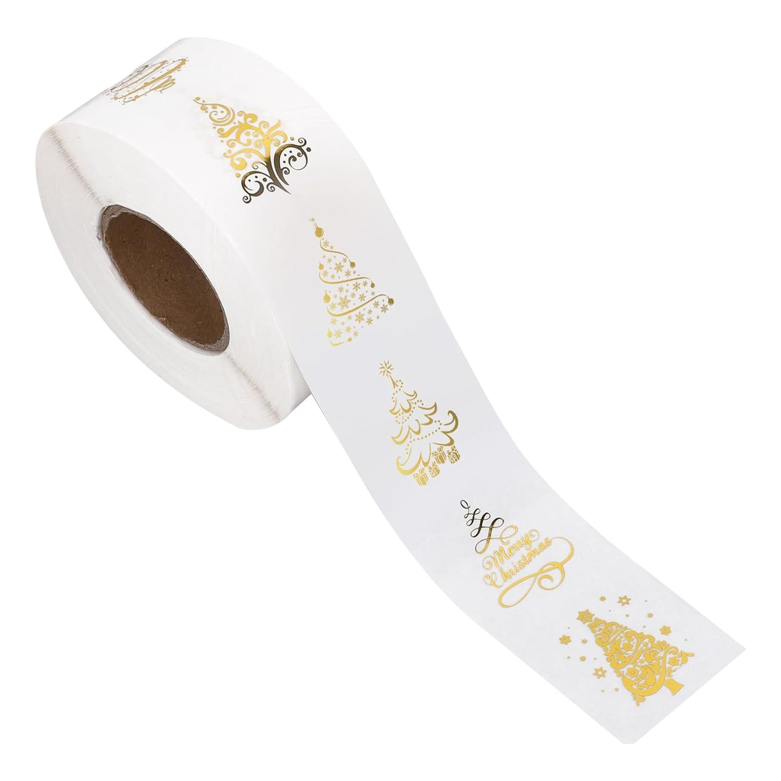 pdqouc 500pcs Merry Christmas Stickers Roll for Gift Packing, Envelopes, Party Supplies,Xmas Theme,Animal Stickers,Farm/Wild Cute Sticker with Motivational Words for Kid Reward, School Supplies