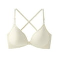thumbnail image 2 of Ahuyic Womens Bra,Summer Plus Size Bra,Womens Beautiful Back Underwear Push-up Front Buckle Bra Seamless Bra,Gold,XL, 2 of 4