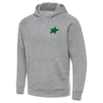 thumbnail image 2 of Men's Antigua Heather Gray Dallas Stars St. Patrick's Day Victory Pullover Hoodie, 2 of 3