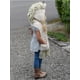 thumbnail image 4 of Gorro infantil estilo unicornio, bufanda de lana, capa de una pieza, chal, gorro con borlas, 4 of 5