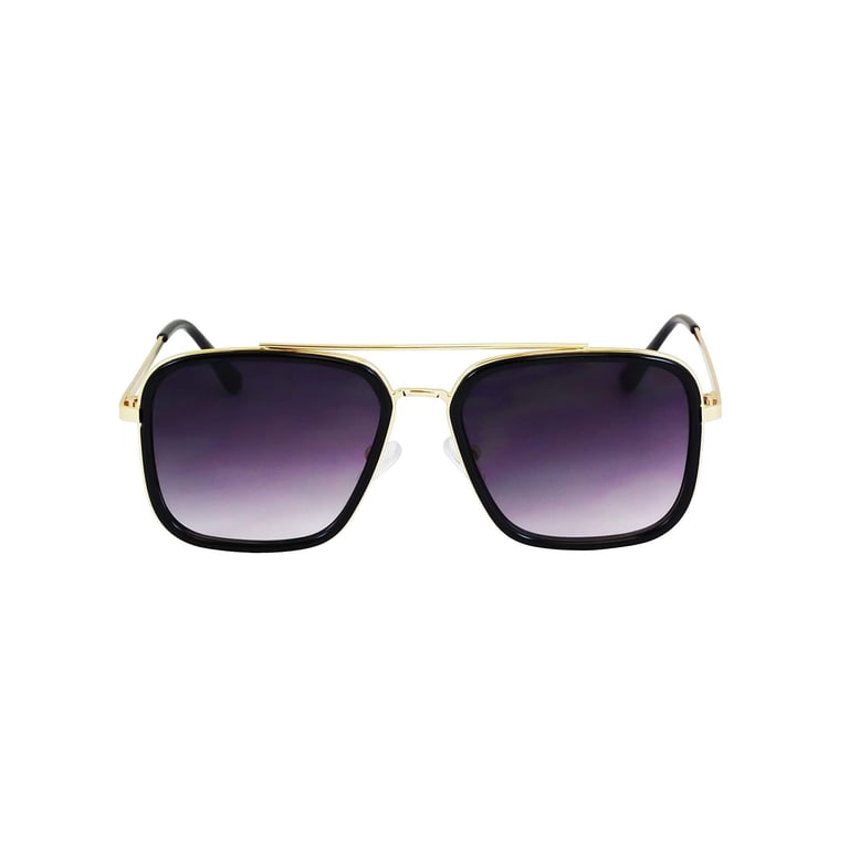 Tony Stark Vintage Retro Aviator Square Sunglasses - Walmart.com display picture 3