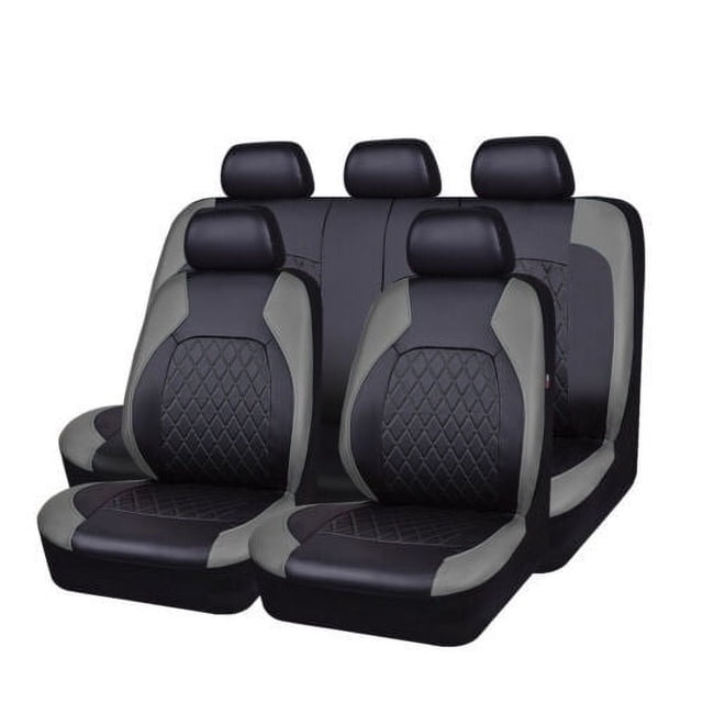 Funda de asiento de General Motors, de una sola línea, con rejilla de diamantes, de cuero sintético, de piel sintética, juego completo