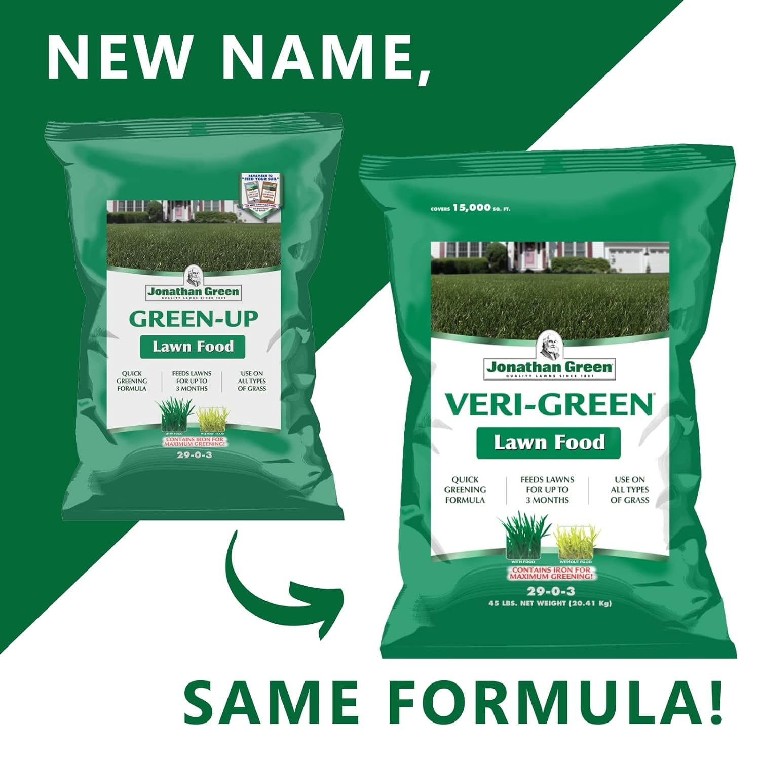 Jonathan Green 16004 Veri-Green Lawn Food - 29-0-3 Grass Fertilizer 5,000 Sq. Ft.