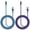 Blue+Purple, variant on Compatible for iPhone Charger Cable, 2 Pack Fast USB Charging Cable 6FT, Nylon Braided Heavy Duty High Speed Data Sync Charger Cable Compatible for iPhone, Blue+Pink