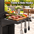 thumbnail image 5 of Syngar 3-Burner Propane Gas Grill with Side Burner, Bbq Grill with 40000 Btu, Porcelain Grates, Easy-Clean Design, Stainless Steel & Storage Cabinet, 5 of 7