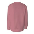 thumbnail image 4 of Baqcunre Casual Round Neck Sweatshirt Long Sleeve Top Cute Pullover Loose Version Pullover Sweater Womens Tops Crewneck Sweatshirts Women'S Sweatshirts Sweatshirt For Women,Color Pink,Size 2XL, 4 of 6