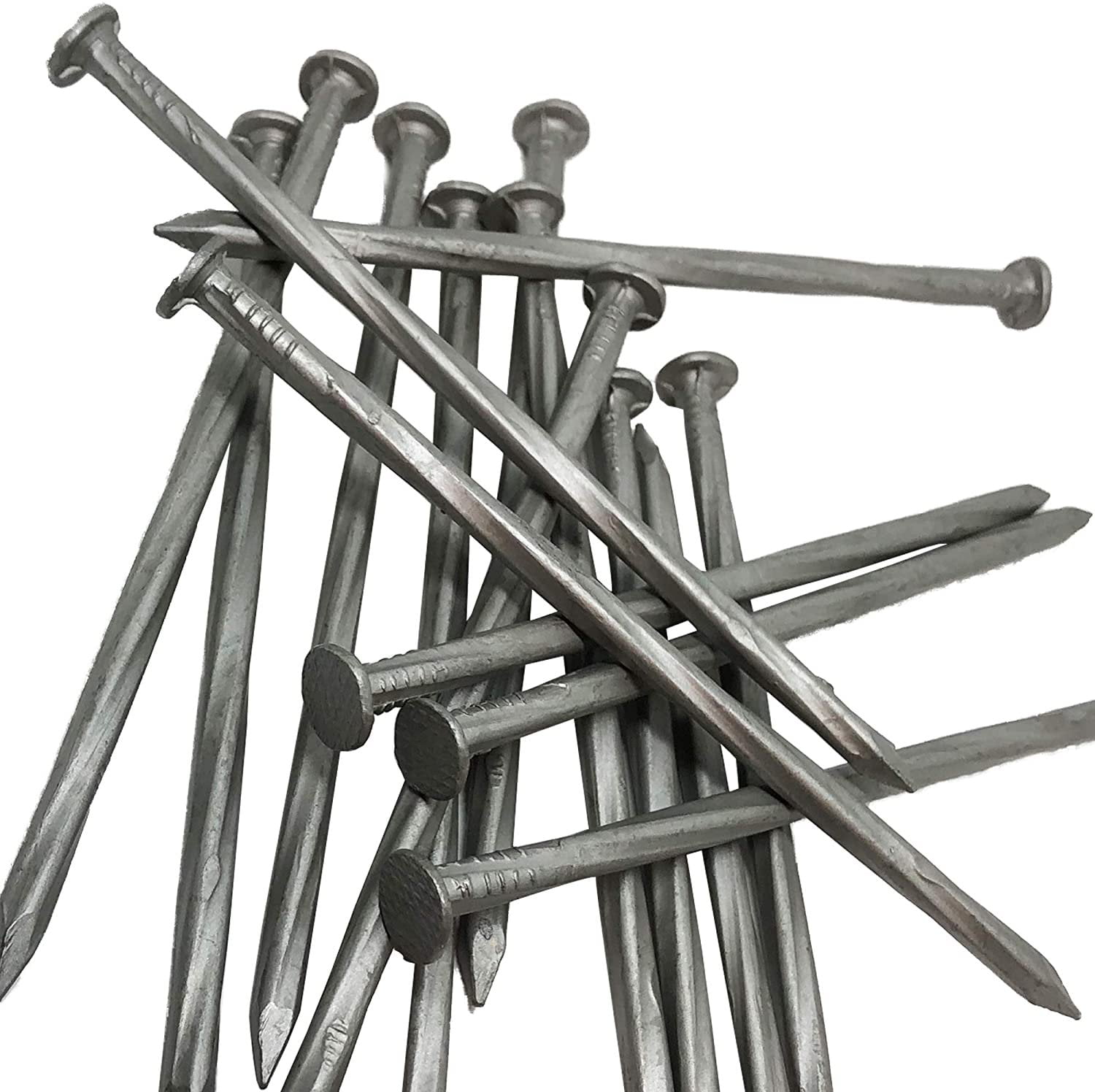 6-Inch Landscape Stakes, Spiral Galvanized Landscape Spikes, Garden Nails for Artificial Turf, Paver-Lawn Edging. Large nails that are rust resistant great for carpentry, anchoring spikes 25