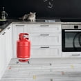 thumbnail image 3 of Lot de 1 Base de Réservoir de Propane Argent Forme Ronde Design Simple Propriétaires Usage Cuisine Usage Extérieur 29.5x29.5x10.5 Po, 3 of 8