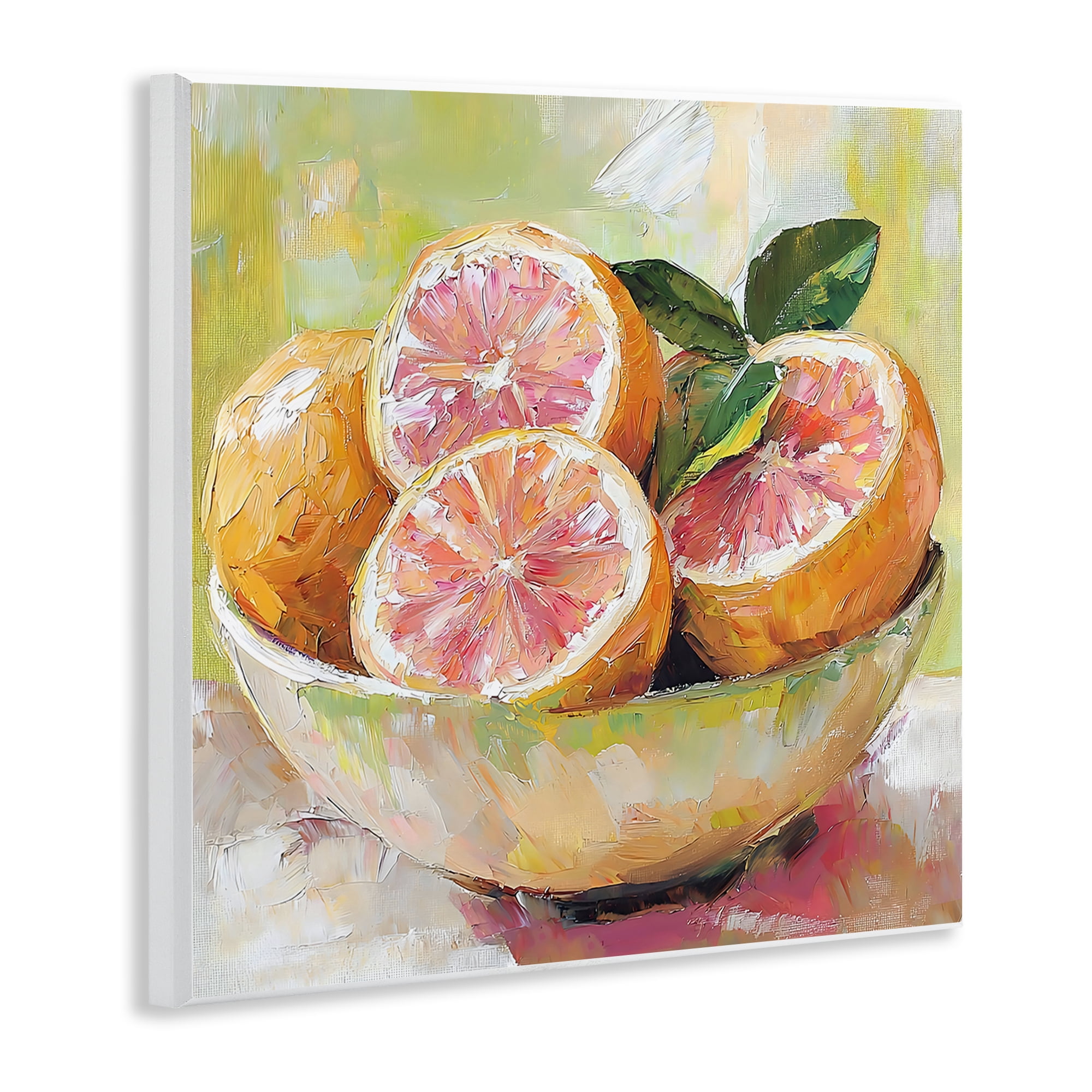 Stupell Industries Bold Grapefruit in Ceramic Bowl Wall Plaque Art, design by Riley B
