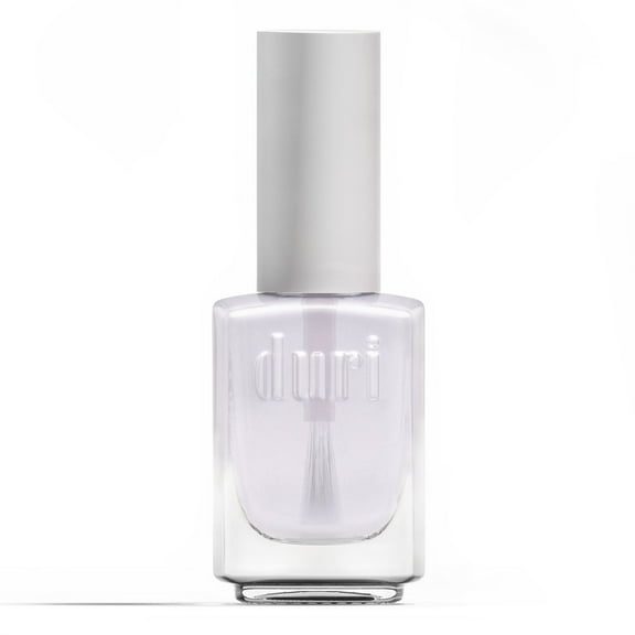 Duri Clear Base and Top Coat, High Shine Speed Dry Nail Polish, Glossy Finish, Vegan, Quick Drying, 0.45 fl oz
