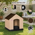 thumbnail image 4 of Casa Para Perro Q Perron Raza Grande Color Chocolate, 4 of 9