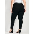 thumbnail image 2 of Avenue Women's Plus Size Faux Leather & Ponte Pant, 2 of 2