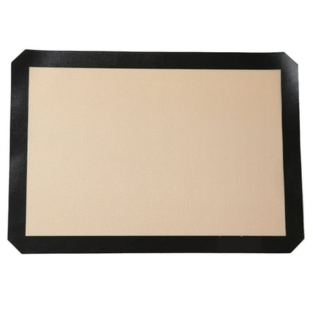 

Homemaxs 1pc Baking Silicone Mat Pads Non-stick Heat Resistance Baking Tool for Home Bakery (Coffee + Black)