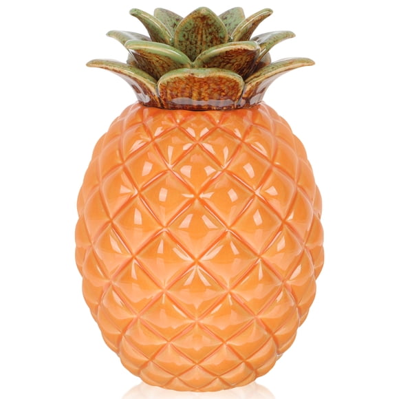 Ceramic de forma de piña jarro de almacenamiento de té recipiente de almacenamiento de cerámica decoración del hogar