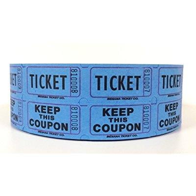 Indiana Ticket Company Raffle Ticket- Blue 2,000 Double Tickets ...