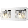 thumbnail image 1 of Beaumont Lane 2 Light Faceted Crystal Glass Vanity Light in Chrome, 1 of 4