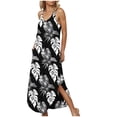 thumbnail image 4 of Ovzne Robes d'Été pour Femmes Robe d'Été Robes d'Été pour Femmes Robe Unie Sans Manches Col en V Robes Décontractées Robes Longues Robes d'Été Liquidation, 4 of 7