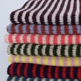 thumbnail image 4 of Neckerchief Winter Neck Warmer Two Color Striped Neck Cover Soft Brushed Face Scarf Outdoor Face Protection Knitted Face Neckerchief, 4 of 4