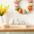 thumbnail image 3 of Easter Decorations - 3PCS Bunny Garden Statues Set Outdoor Easter Decorations Cute Rabbits Figurines Lightweight Bunny Decor for Porch Yard Flower Pots Spring, 3 of 5